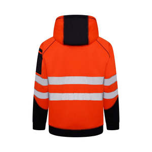 Sudadera con Capucha de Seguridad de Alta Visibilidad para Hombre, con Cremallera y Forro Polar, Chaqueta de Forro Polar OEM - Product Image 5