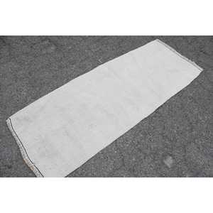 2.1x5.8 ft <b>Rug</b>, Vintage Turkish <b>Runner</b> <b>Rug</b>, White Wool <b>Rug</b> - Product Image 2
