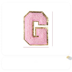 Insigne brodé à la Machine de haute qualité patchs d'alphabet sur mesure vêtements nom Logo badges tissés patchs de broderie en tissu - Product Image 5