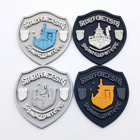 Design de mode personnalisé en relief silicone fer sur patch pvc en caoutchouc souple 3d