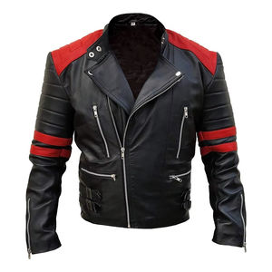 Veste de moto en cuir de vachette véritable de qualité supérieure, coupe-vent, respirante, pour homme, service OEM, prix de gros - Product Image 1