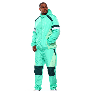 Survêtements coupe-vent surdimensionnés de haute qualité à couleurs contrastées pour hommes Tenue d'extérieur décontractée Tenue 2 pièces avec logo personnalisé - Product Image 4