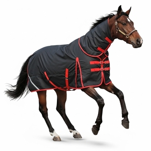 Tapis personnalisé pour chevaux d'hiver Couverture de participation pour chevaux de haute qualité Respirant Bretelles réglables Couvre-cou - Product Image 1