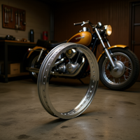 Nouvelles roues de moto vintage, jantes en aluminium H Edge 70s WM2 1.85x19 36 trous 5kg 90x90cm 30cm de largeur