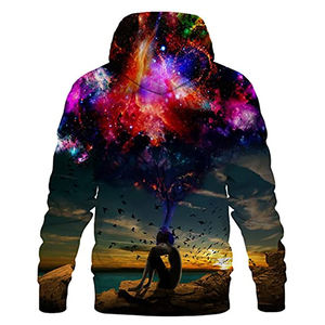 Custom Men's Heavyweight Cotton Pullover Hoodie <b>Jacket</b> Winter Digital Heavy Washing Distressed Sublimation Pullover Men's - Product Image 4