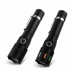 <span class=keywords><strong>Linterna</strong></span> Táctica LED con Zoom, Resistente al Agua IP65, 4000mAh, Recargable Tipo-C, Base Magnética de Aleación de Aluminio, Clip, 3 Modos, Emergencia - Product Image 1