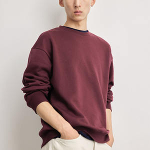 Sudadera de cuello redondo de peso pesado personalizada para hombre sudadera en blanco Sudadera de cuello redondo de lavado vintage de lana - Product Image 1