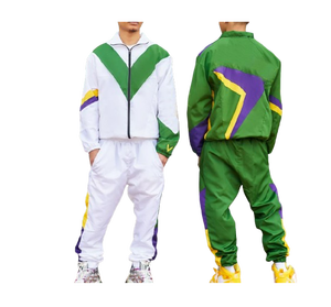 Ensemble de survêtement surdimensionné personnalisé pour l'extérieur, pantalon de survêtement en nylon, ensemble de jogging, coupe-vent, survêtement en nylon pour hommes - Product Image 5