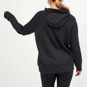 Nueva Sudadera negra de lana con capucha para mujer, sudadera cálida de invierno para mujer, ropa de abrigo gruesa con cuello con capucha, ropa de calle de talla grande - Product Image 3