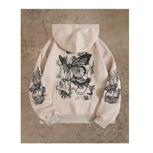 Nouveauté : Sweat-shirts à capuche oversize pour femmes de haute qualité, 100% coton molletonné, manches longues, imprimés, respirants, imperméables, pour l'hiver - Product Image 5