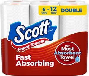 Scott <b>Paper</b> <b>Towels</b>, Choose-A-Sheet, 6 Double <b>Rolls</b> = 12 Regular <b>Rolls</b> (100 Sheets Per <b>Roll</b>) - Product Image 4