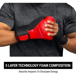 Guantes de boxeo profesionales de cuero PU, personalizados de fábrica - Product Image 4