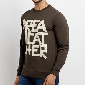 Sudadera de manga larga informal con diseño personalizado para hombre, sudadera de algodón 100% de alta calidad de talla grande, otoño, bordado personalizado con cuentas - Product Image 1