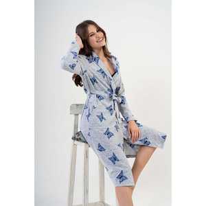 Bata de mujer de manga larga con cuello chal, con capucha de forro polar y sudaderas - Product Image 3