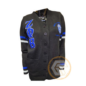 Apliques Bordados en Acrílico Personalizados de Zeta Phi Beta, Prenda Casual de Invierno para Mujer, de Alta Calidad, Transpirable, con Cuello en V - Product Image 4