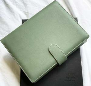 CROSS FAB High Quality <b>A5</b> Size PU Leather <b>6</b>-<b>Ring</b> <b>Binder</b> Organizer Cover A4 Folder Pattern Embossed/Stamped Custom Colors - Product Image 2