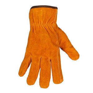 Gants de sécurité pour conducteur en cuir de vachette fendu de haute qualité Gants industriels doux, confortables et durables résistants à l'abrasion - Product Image 5