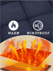 Blousons rembourrés pour hommes Blouson d'hiver à fermeture éclair complète Vêtements d'extérieur décontractés coupe-vent Blouson universitaire - Product Image 6