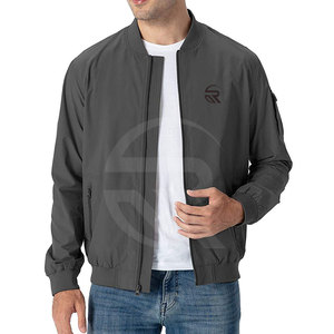 Veste pour homme légère, élégante, respirante, en toile, col montant, logo sur le devant, qualité supérieure, best-seller - Product Image 4