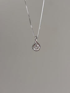 Dainty Moissanite Solitaire Collier Argent Minimaliste Halo Diamant Alternative Pendentif - Product Image 3