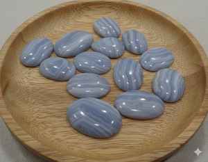 Cabujón de Ágata Azul de Primera Calidad, Tamaños y Formas Variados, Cabujón de Ágata Azul Liso, 20% de Descuento y Regalo - Product Image 3