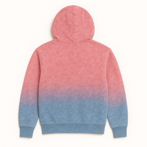 ชุดวอร์มมีฮู้ดและกางเกงจ็อกเกอร์สีชมพูอ่อนและสีน้ำเงินซีดซีดจากกรดชุดรูปแบบสีทึบสำหรับฤดูหนาว - Product Image 3