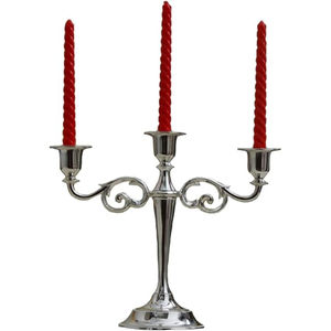 Chandelier argenterie Bougeoir décoratif en métal argent poli Chandelier au prix de gros - Product Image 4