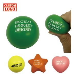 Balle anti-stress personnalisée en forme de cœur porte-clés balle anti-stress en PU - Product Image 1