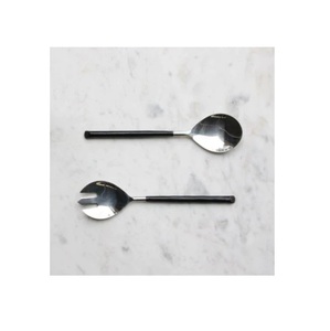 Juego de cubiertos de mango largo de Metal personalizado brillante, juego de servicio de bar de ensalada, mango martillado antiguo, servidor de ensaladas - Product Image 3