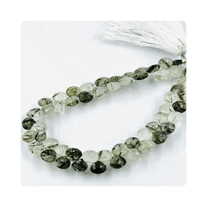 Alta calidad 7-8mm Natural verde Cuarzo rutilado facetado corazón forma Briolette cuentas de piedra brillante para la fabricación de joyas - Product Image 5