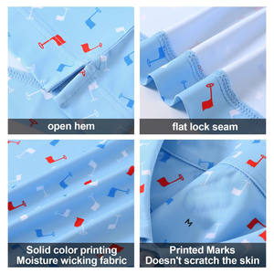 Poliéster transpirable con estampado sublimado sin etiqueta-Ropa de golf Ropa de verano Polos de hombre de talla grande - Product Image 5