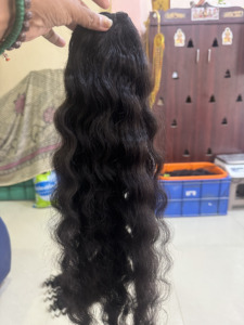 ผมต่อแบบลอนลึก 26 นิ้ว ผมแท้ 100% จากอินเดีย คุณภาพสูง เกล็ดผมเรียงตัวสวยงาม เย็บด้วยเครื่องจักรแบบสองชั้น - Product Image 2