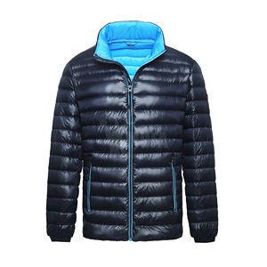 2025 hiver mode hommes élégant doudoune meilleure qualité conception personnalisée vêtements d'extérieur fermeture à glissière toile bouffée bulle manteau - Product Image 3