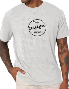 2025 Camiseta de secado rápido bordada personalizada | Ropa deportiva con textura de gofre | Camiseta de gimnasio al por mayor para hombres - Product Image 5