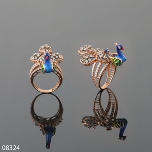 แหวนวงแหวนแบบเกลียว14K/18K ประดับเพชรโรสโกลด์สำหรับการตัดเย็บที่ยอดเยี่ยมได้รับการรับรองสำหรับงานปาร์ตี้อินเทรนด์ของผู้หญิง - Product Image 1