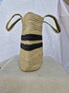 Bolso de compras de yute de moda simple hecho a mano, bolso de lona estilo Cubo de diseño bonito para mujer, precio razonable - Product Image 4