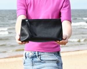 Makeup <b>Bag</b> Cosmetic Travel <b>Toiletry</b> Storage Organizer <b>Bag</b> Portable Zipper Cosmetic Pouch <b>Leather</b> Makeup <b>Bag</b> LCB-0057 - Product Image 1