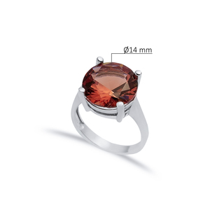 Diseño redondo 14 mm anillo de racimo de plata esterlina PIEDRA DE sultanita turco hecho a mano al por mayor joyería de plata esterlina 925 - Product Image 2