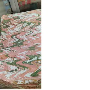손으로 만든 멀티 컬러 소용돌이 대리석 인쇄 수제 종이 음영 핑크 녹색 이상적인 저널 메이커