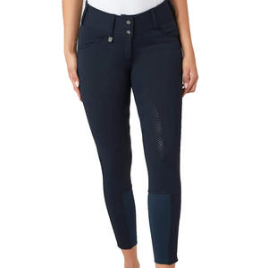 Vêtements équestres respirants sur mesure de qualité supérieure Leggings d'équitation imprimés personnalisés à siège intégral pour femmes - Product Image 4