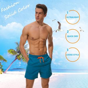 Pantalones cortos de entrenamiento frescos de verano al por mayor, traje de baño informal para hombre, pantalones cortos de playa de secado rápido de poliéster, envío DDP - Product Image 3