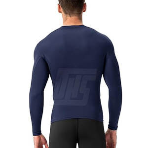 เสื้อคอมเพรสชั่นแขนยาวสีพื้นสำหรับผู้ชาย รับสกรีนโลโก้ เสื้อคอมเพรสชั่นผู้ชายสไตล์ใหม่ - Product Image 3