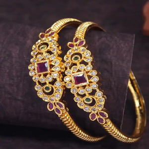 Vintage Inspired Brass Bangles for Women Antique Gold Plated Handcrafted Jewelry Wholesale Bulk Orders Accepted at Factory Price - Product Image 6