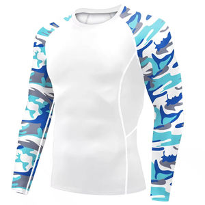 Premium Quality <b>Men's</b> Compression Shirt <b>Rash</b> <b>Guard</b> BJJ Training Tops T Shirt Gym MMA <b>Rash</b> <b>Guard</b> - Product Image 2