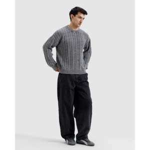 Pull en maille torsadée décontracté pour femme, 100 % coton, avec logo personnalisé et boutons décoratifs, taille XS, motif imprimé avec logo sur le devant - Product Image 3