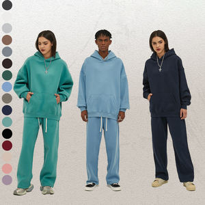 Ensemble de survêtement deux pièces pour homme, 350 g/m², personnalisable, de haute qualité, avec sweat à capuche et pantalon de jogging, idéal pour les loisirs en extérieur, avec logo personnalisé. - Product Image 2