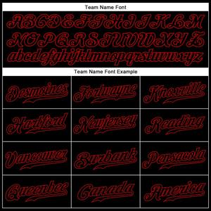 Maillot de baseball sans manches authentique noir-rouge personnalisé - Product Image 3