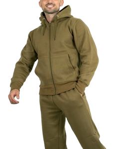 Sudadera con Logotipo Personalizado para Hombre, Chándal Transpirable de Talla Grande con Cremallera, de Algodón Grueso y Forro Polar, Color Gris - Product Image 1