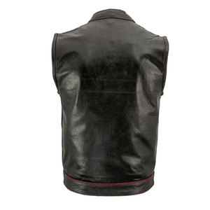 Chaleco de cuero de nuevo diseño, chaleco de bajo precio para hombre, gran oferta, Chaleco de cuero genuino sin mangas para hombre de buena calidad - Product Image 2