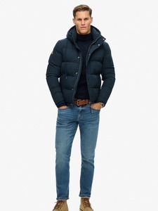 Venta al por mayor OEM ODM invierno chaqueta acolchada con capucha para los hombres cálido acolchado al aire libre a prueba de viento Vintage moda Casual entrenamiento deportivo - Product Image 5